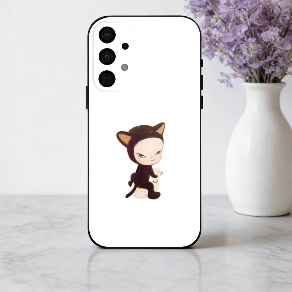 

Cute Y-Yoshitomo Nara Phone Case For Samsung Galaxy A73,A72,A71,A70,A53,A52,A51,Others Soft Black Cover Samsung a50 30s 50s
