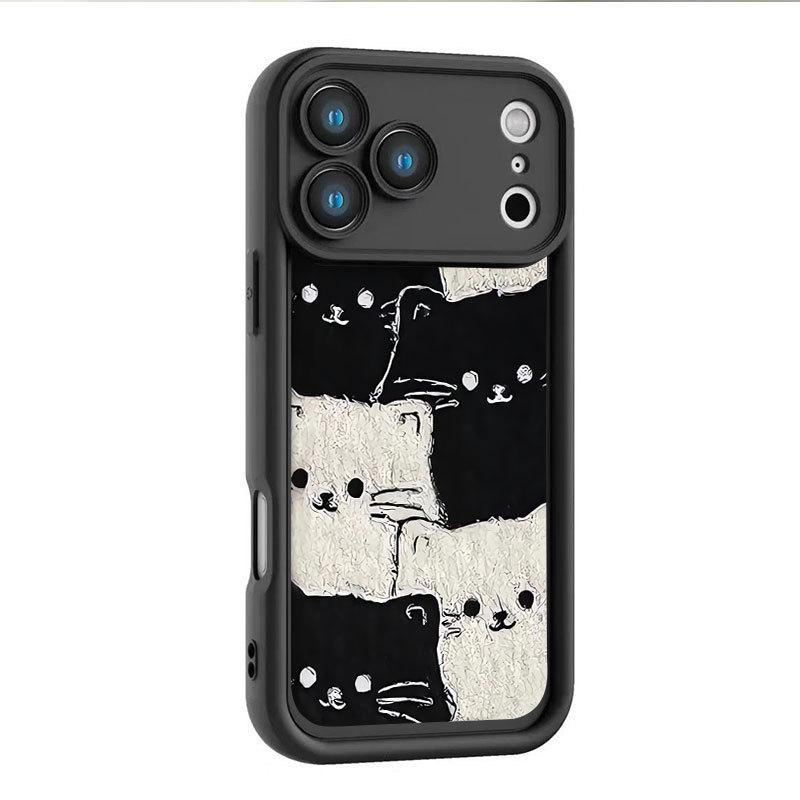 Black & White Kitten iPhone Case - Compatible with iPhone 13/14 Plus/15/16 Pro Max/17, Cute & Drop-proof