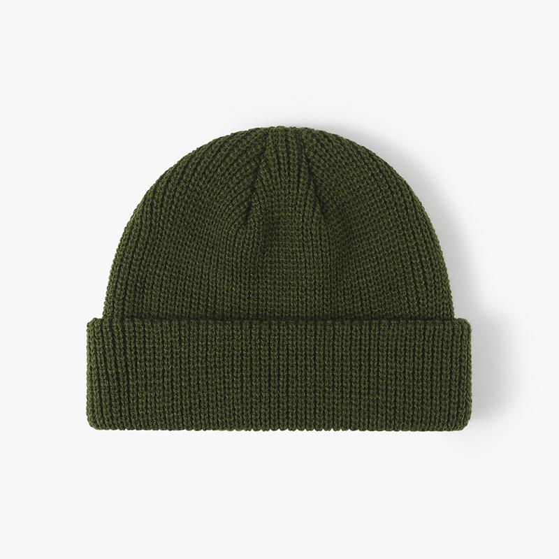 Men Women Winter Thick Warm Hat Plain Beanies for Custom Logo Minimalist Dome Knit Beanie