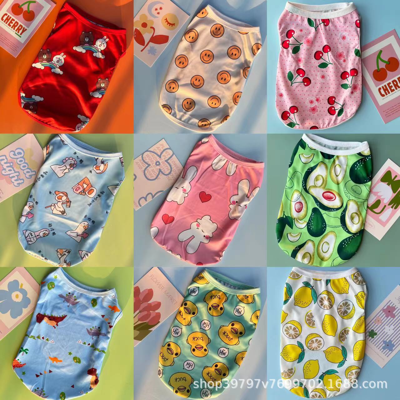 

Spring, Summer and Autumn New Dog Vest Small and Medium Dog Teddy VIP Pet Clothing Factory XXL