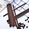 Double-Hole Coffee Straw Brown Drinking Straw Bar Accessory Coffee Stirring Stick  Office