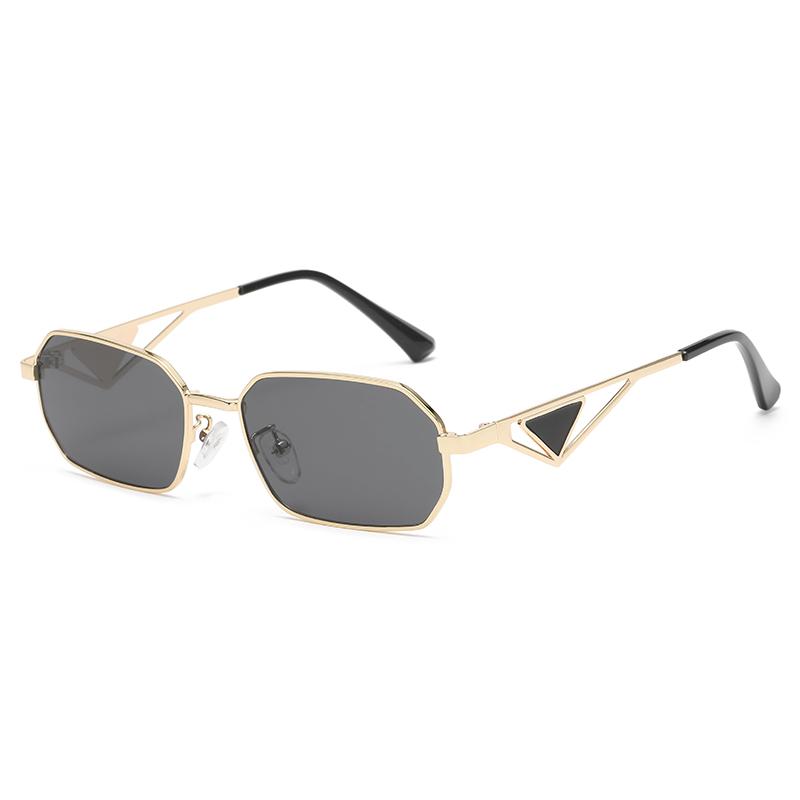 Brand Rectangle Sunglasses Women Metal Frame Glasses Vintage High Quality Square Sun Glasses  Men Shades Female Eyewear UV400