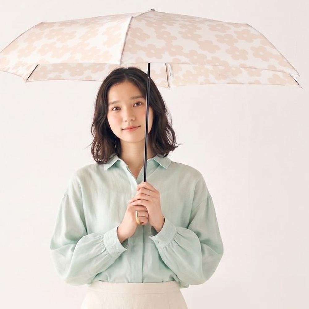 Wpc Mini 3 Folding Umbrella With Flower Lace 4750 018 002 off-white