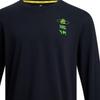 Under Armour Curry Grafické Písmeno Sportovní Kulatý Výstřih Svetr Dlouhý Rukáv Tričko Pánské Vrcholy Černá 1387109-001