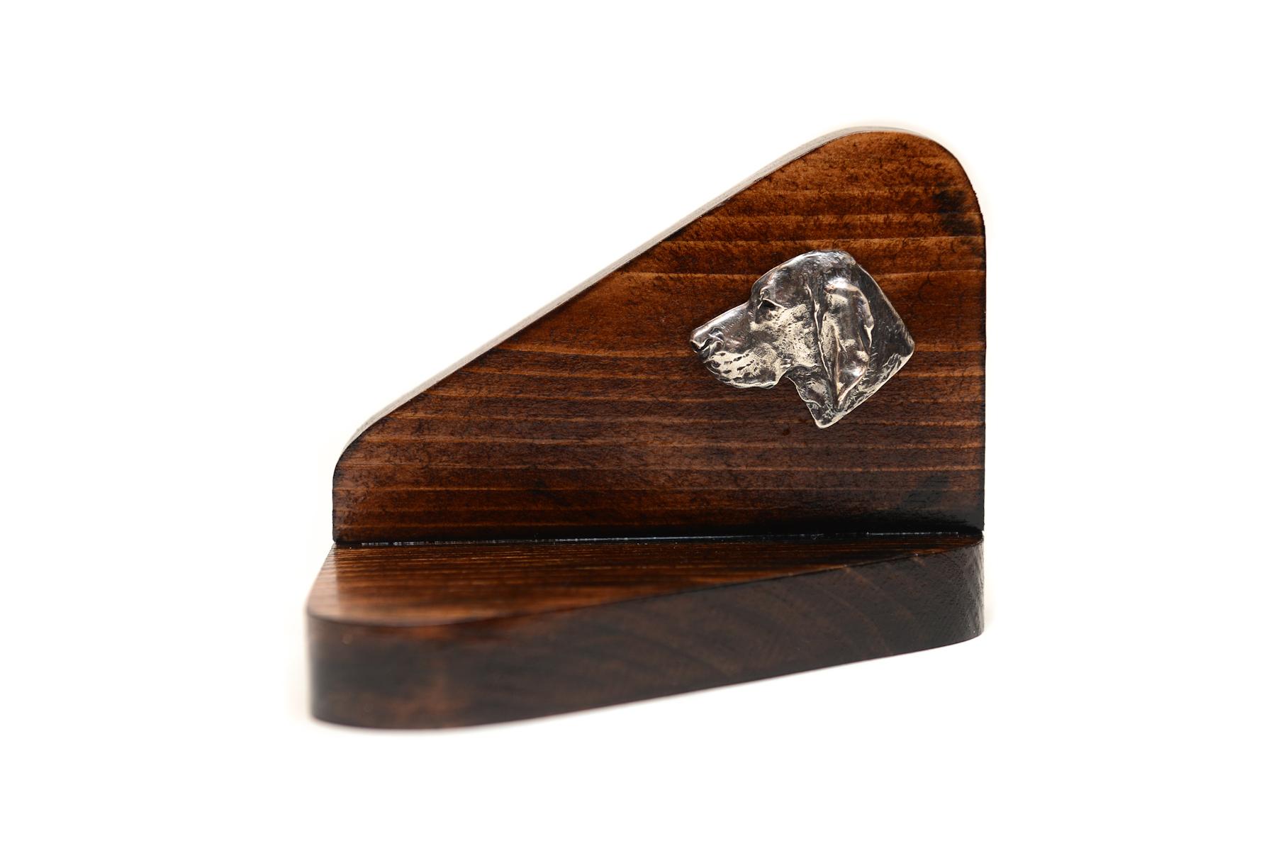 

Vizsla, Hungarian Short-haired Pointer - wooden candle holder with a dog, tealight holder, a memorial place for a dog by Art-Dog brand коричневий