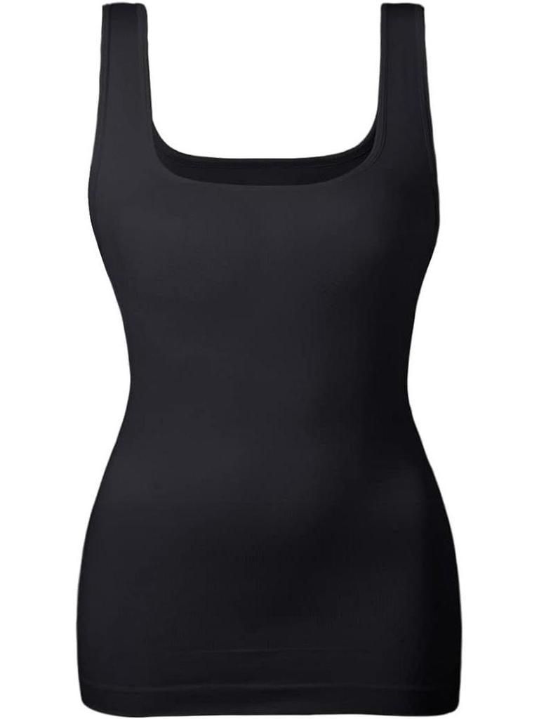 Dámské evropské a americké zeštíhlující kompresní tílko se čtvercovým výstřihem – Kontrola bříška, tvarování postavy, bezešvá vesta