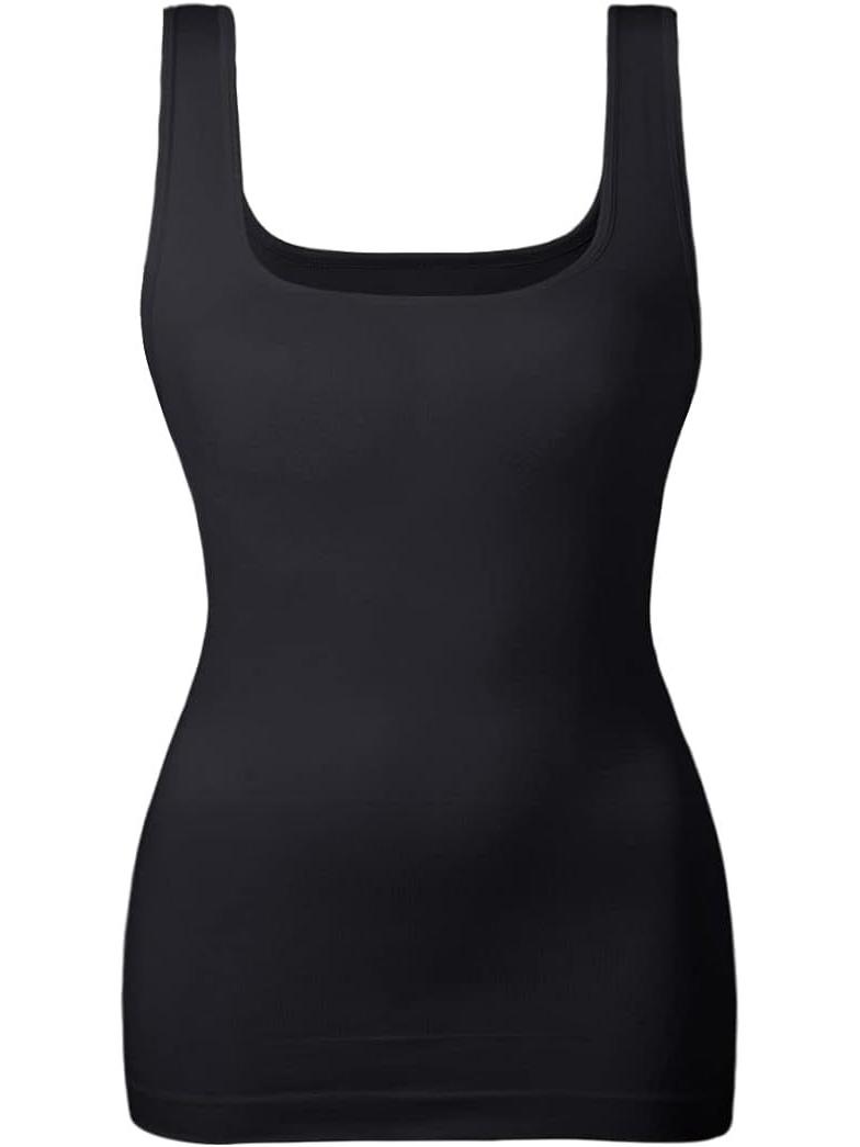 

Женская европейская и американская утягивающая майка-комбинация с квадратным вырезом – Контроль живота, Формирование фигуры, Бесшовный жилет Large