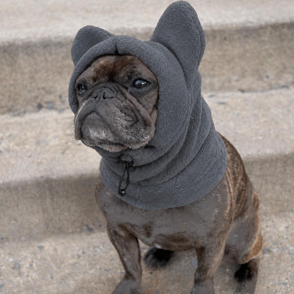 Adjustable Dog Head Cover Fleece Dog Ear Hoodie Soft Pet Headgear Outfit For Cats