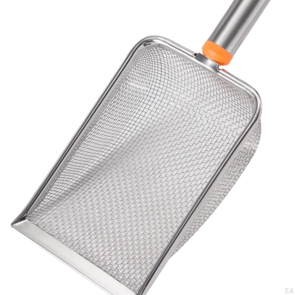 Cat Pet Cleaning Supplies Long Handle Stainless Steel Fine Mesh for Kitten Sumi