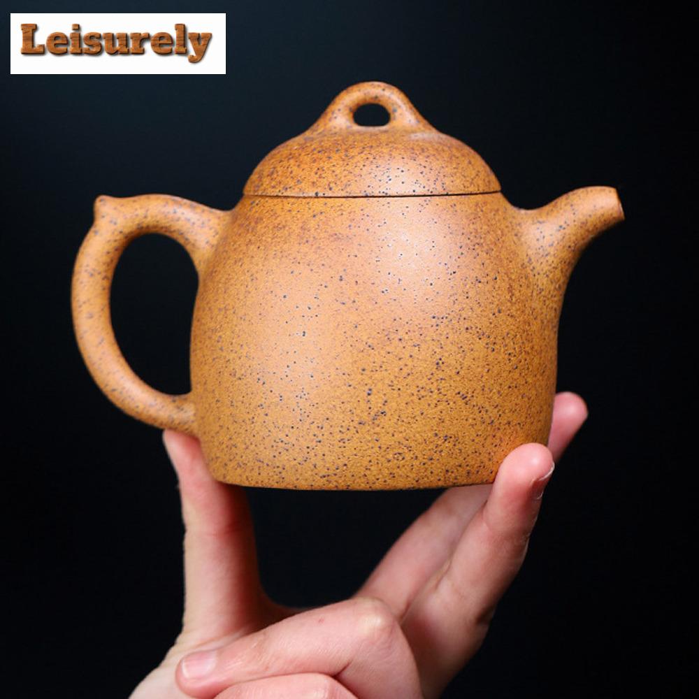 280ML Authentic Yixing Purple Clay Teapots Handmade Pot Raw Ore Section Mud Tea Brewing Kettle Zisha Tea Set Teaware Ornaments