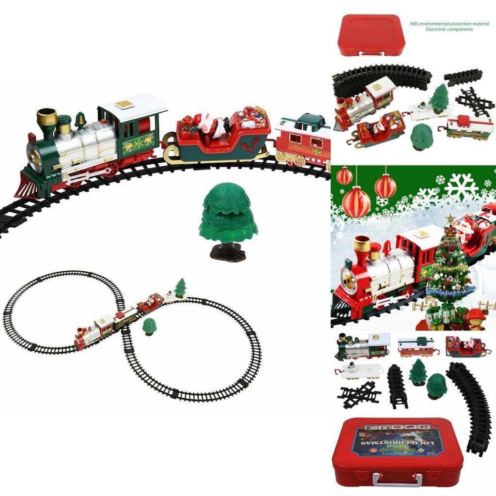 Colorful Electric Led Musical Train With Track Set Perfect For Festive Home Decor