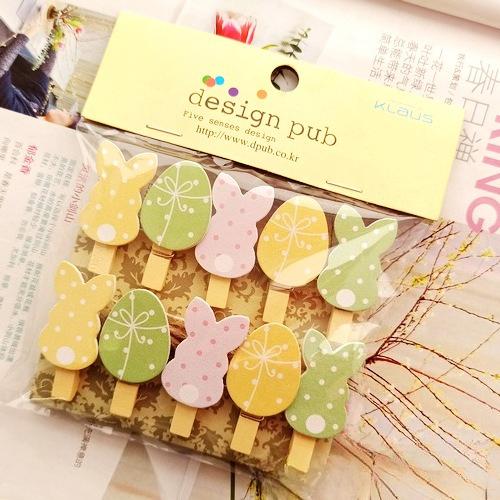 Cartoon Lustiges Ei Kaninchen Hängende Fotos Heimtextilien Kindergarten Blumenladen Karte Kleine Holzklemme