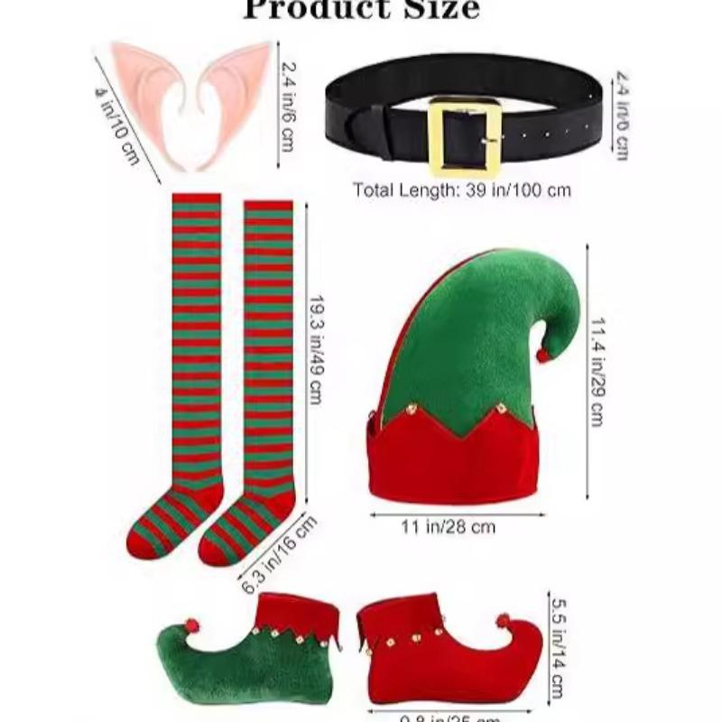 Set Costum Elf de Crăciun pentru Copii Băiat Rochie de Elf din Catifea Costum Ajutor al lui Moș Crăciun Crăciun