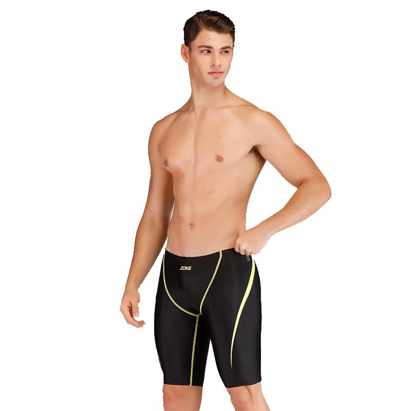 ZOKE Men s Competitive Training Knee-Length Swim Trunks L