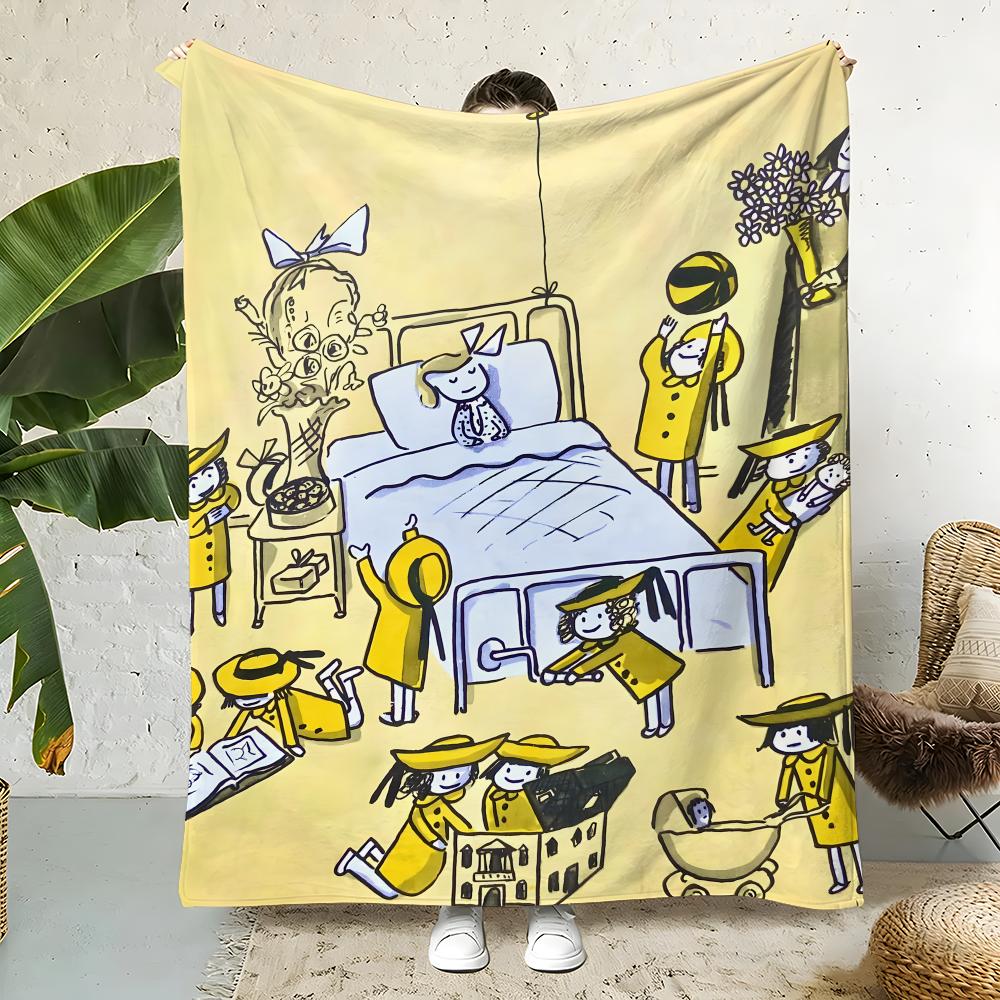 Cartoon M-Madeline Throw Flannel Throw Blanket,Bed Home Office Nap Blanket Travel,Camping,Picnic Blanket Soft Decor 75X95CM