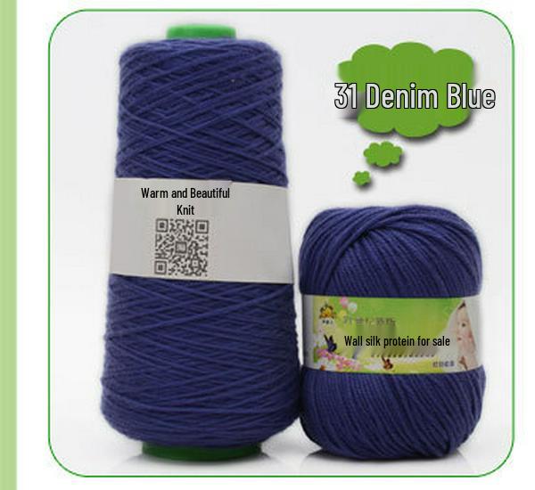Filato di Cotone al Latte con Proteine della Seta per Maglieria e Uncinetto per Sciarpa per Neonato