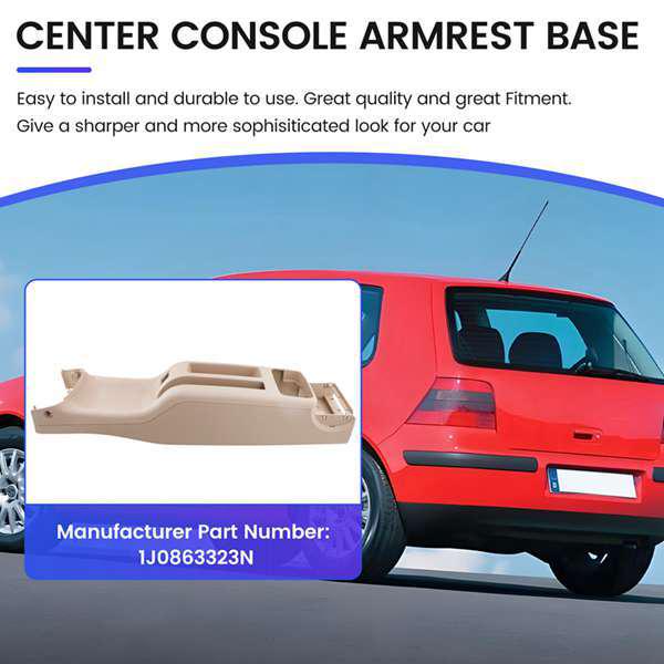 Beige Rear Center Console Cup Holder for Volkswagen Jetta Golf Mk4 - 1J0863323N