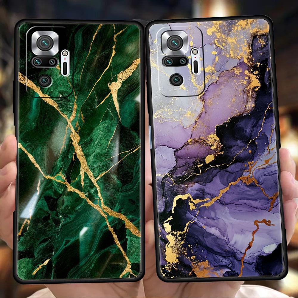 Aquarell Marmor Handyhülle Für Xiaomi Redmi Note 14 13 12 10 11 Pro Plus 14C 13C 12C 10C 9C 5G Weiche TPU Hülle