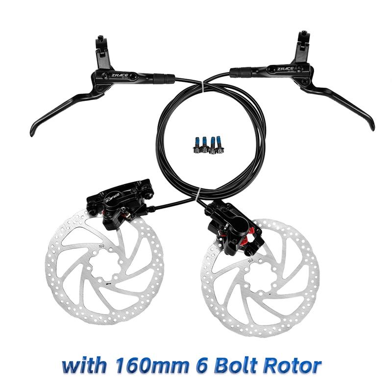 ZRACE MT100 Mountain Bike Hydraulic Brake, MTB Oil Pressure Disc Brake Set, Front and Rear Brake