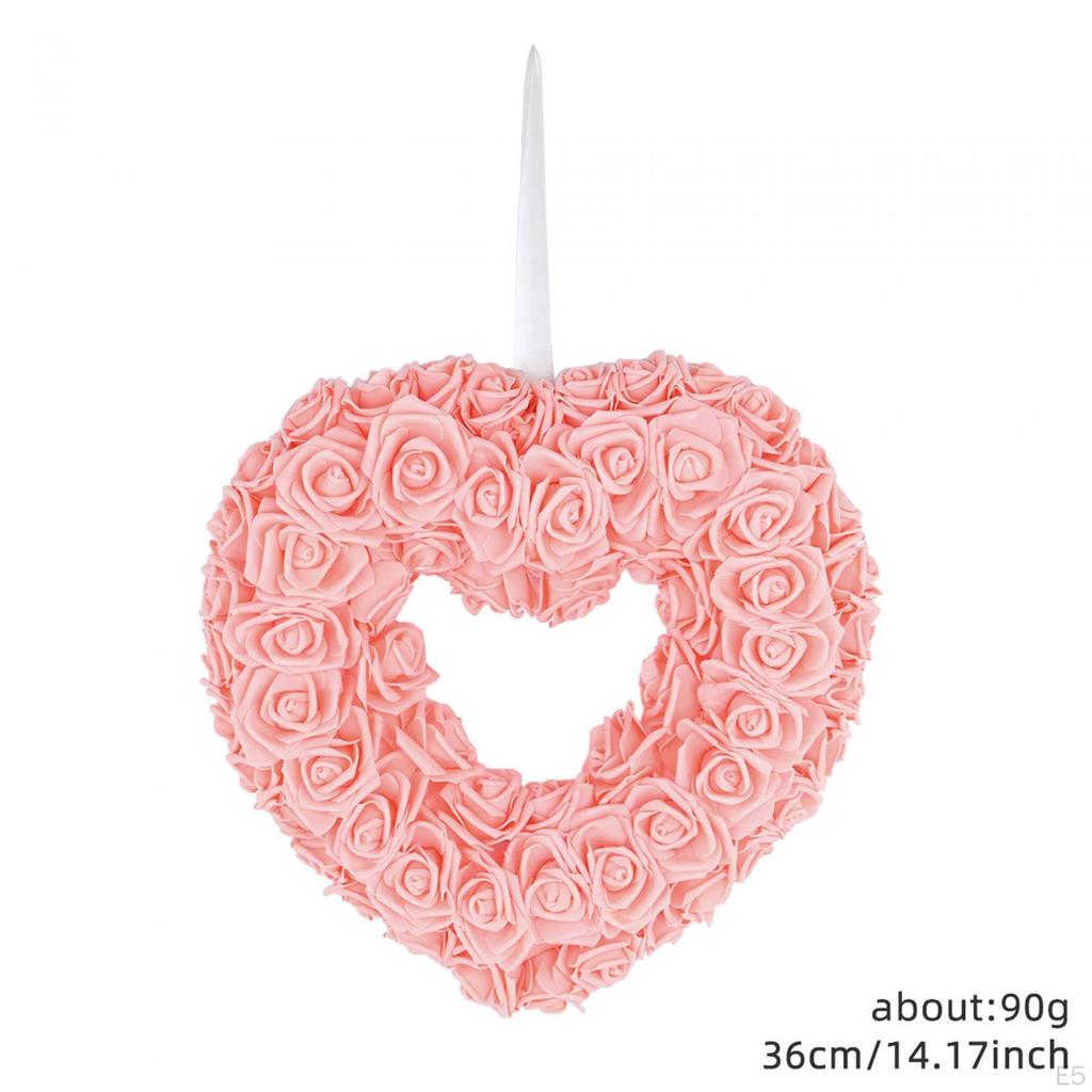 Artificial Heart Shaped Rose Wreath for Table Centerpieces and Events