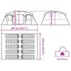 Family Tent for 10 Persons Green Waterproof