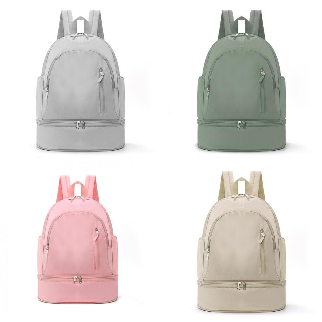 Waterproof Polyester Travel Backpack With Curved Shoulder Straps For Daily Use