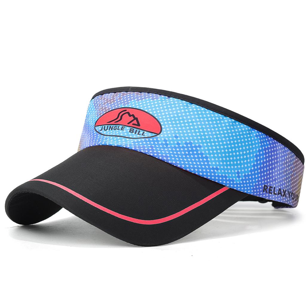 Original Summer Open-Top Hat Outdoor Quick-Dry Running Hat Colorful Printed Marathon Sun Hat