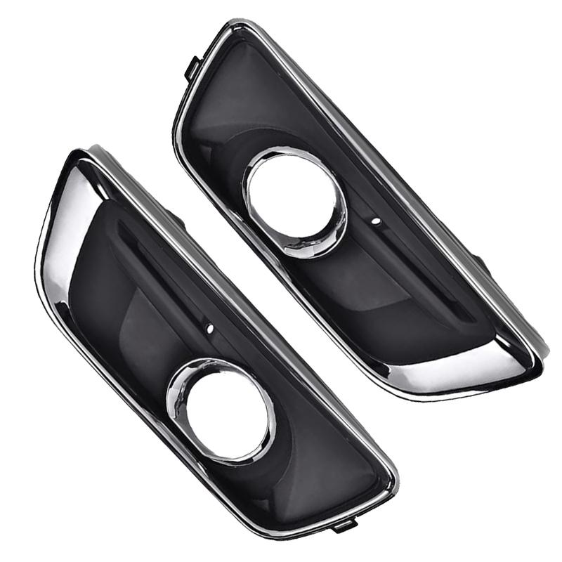 2pcs Left/Right Car Front Bumper Fog Light Lamp Grille Cover Frame for Chevrolet Malibu Eco 2013-2014