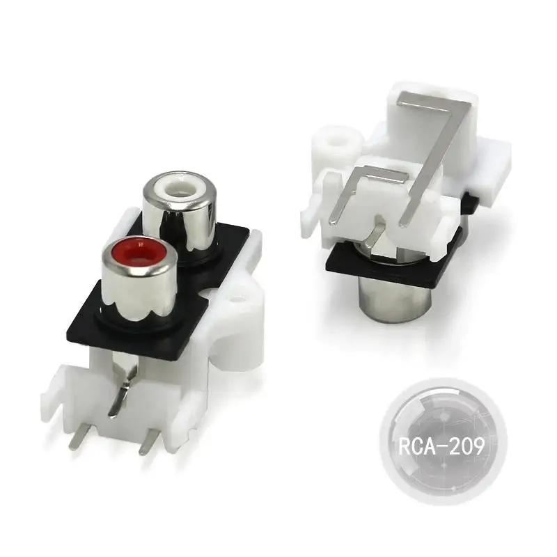 Exclusive 1Pc Female Audio Jack with Gold Connector, 2/4/6Holes Stereo Input, AV Socket Perfectly Sealed at 90/180 Degrees.