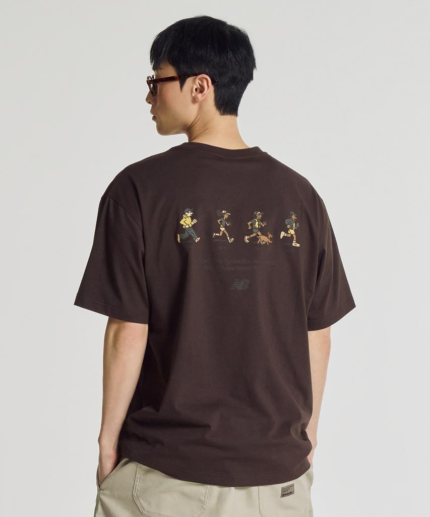 Nyuballanseu Nbneg21503 / Camiseta de Manga Curta Uni Nb Friends (Castanho)