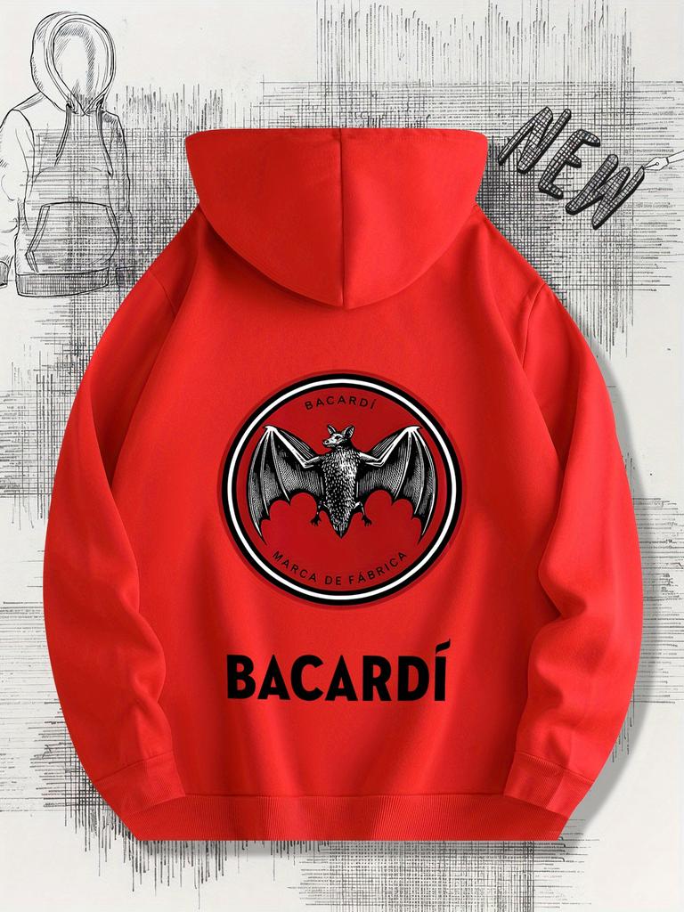 Men's Hoodie - Casual Drawstring Sweatshirt with Front Kangaroo Pocket, Polyester Material, Perfect for Autumn and Winter