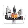 1 Halloween Ghost Figurine with Fire and Lights, Cute Ghost Design, Lighting Effect Atmosphere, Desktop Home Holiday Decoration Item