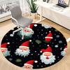1pc Christmas Santa Claus Chair Carpet for Office Non-Slip,  Machine Washable Rug for Office, Room - Polyester, Machine Made yy251029237