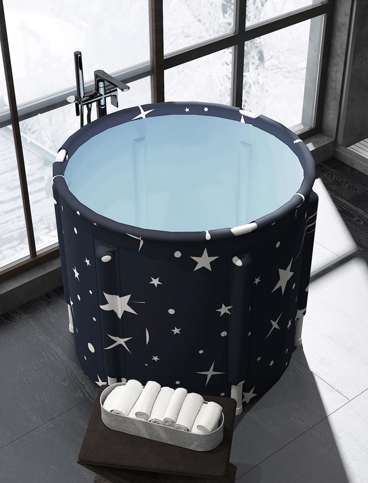 Foldable Adult & Children's Padded Soaking Tub - Large Size, Full Body, Sweat Steaming Bath Bucket