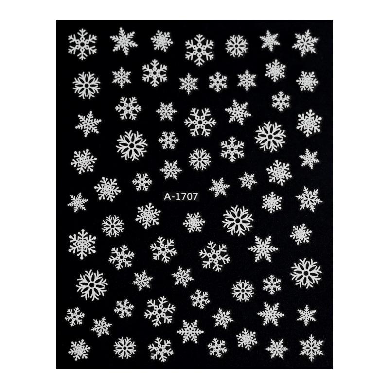 Autocolante de Crăciun 3D Laser Argint Ren & Fulg de Nea