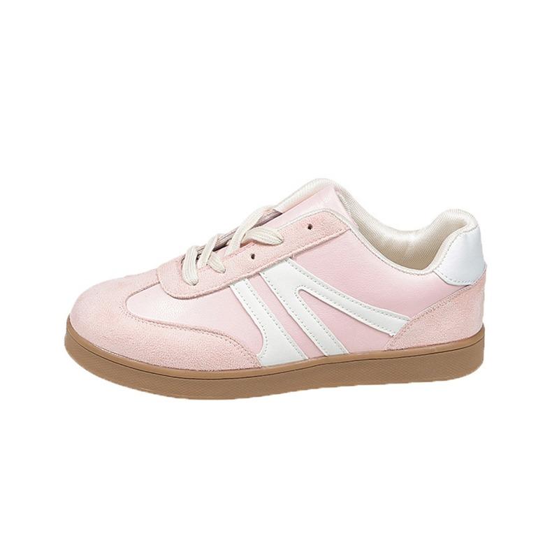 

Женская обувь большого размера на плоской подошве, сочетающая цвета, новая осенняя, на шнуровке, с круглым носком, универсальная, повседневная, спортивная 42