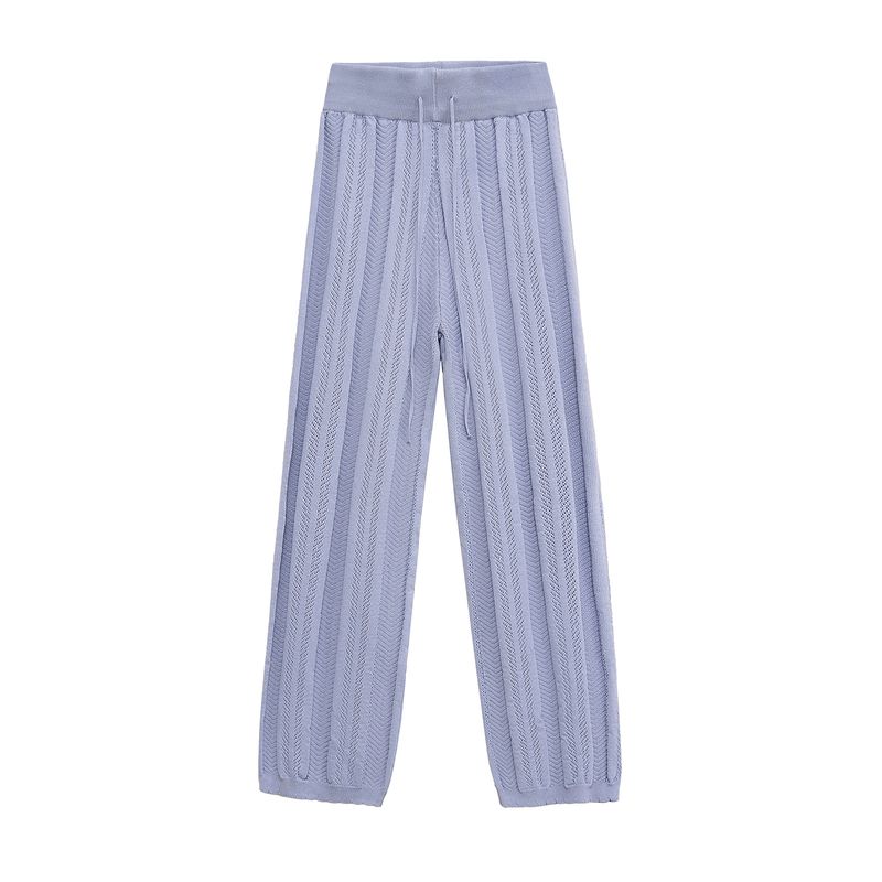Kaslead New Women clothes Western Style Fashion Hollow out Polo Shirt Top Set Casual Trousers