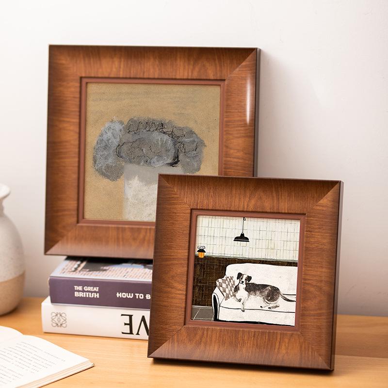 Klassisk amerikansk retro fotoram i harts för bord eller vägg - Perfekt för vardagsrum och sovrum