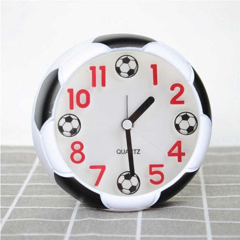 62KD Desktop Soccer Ball Alarm Clock Decorative Football Ball Shaped Alarm Clock For Bedsides Bedroom Birthday Fans Gift