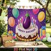 Party Backdrop Birthday Purple Photo Booth Background Front Door Decor