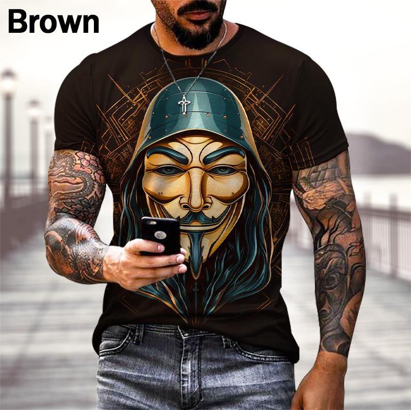 Pánské Dámské Módní Vtipné Tričko s Maskou 3d Ležérní Cool Filmové Tričko Hip Hop Street Vtipné Dětské Tričko