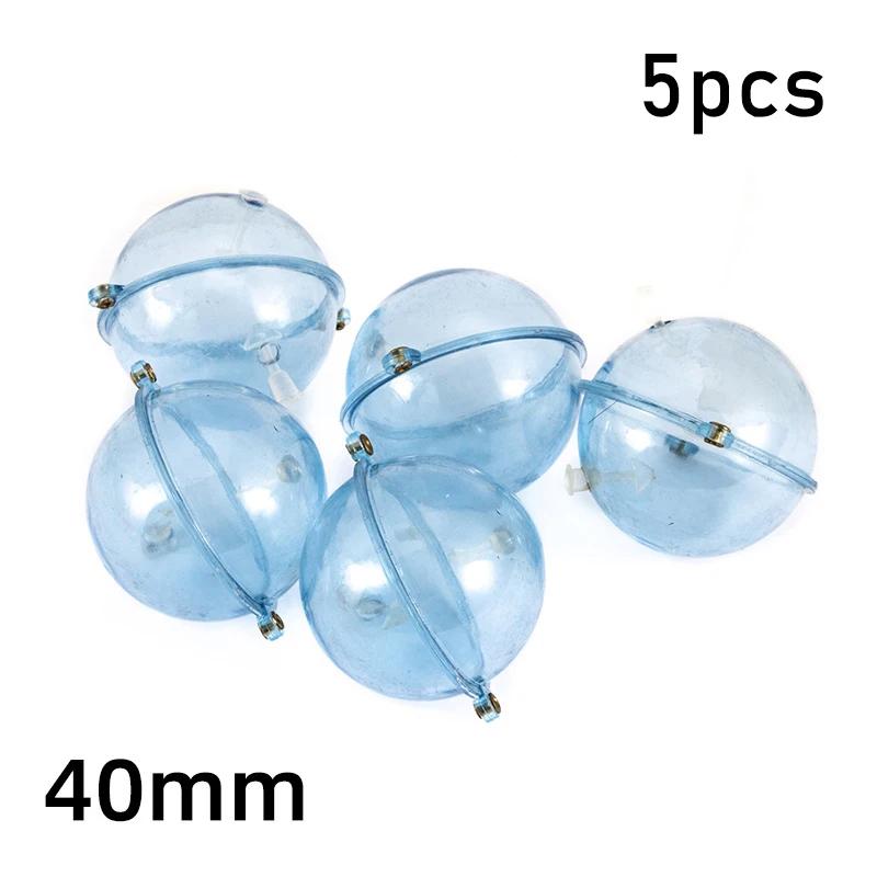 5 Pieces/set Fishing Float Transparent Bead Hollow Bubble Surface Float Casting ABS Plastic Outdoor Fishing Accessories
