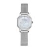Beullangsieleu Mother-Of-Pearl Silver Mesh Bw20925L-Wmwm Square Women'S Metal Watch