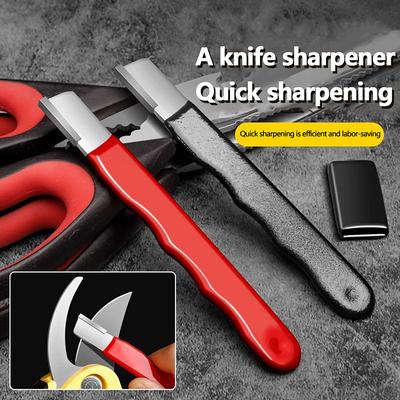 Professional Kitchen Knife Sharpener - Tungsten & Diamond Ceramic Sharpening Stone For All Blades, Including Garden Shears