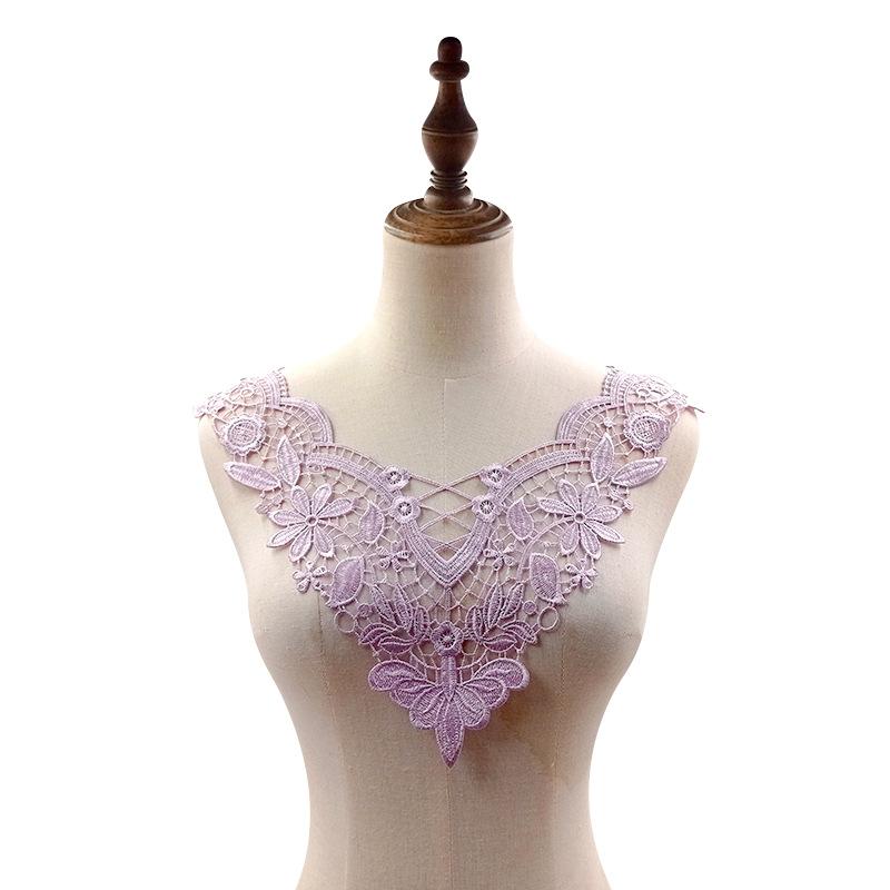 Cucito Fai da Te Materiali Fatti a Mano Decorazione Scollatura Ricamo di Pizzo Collo Accessori per Abbigliamento