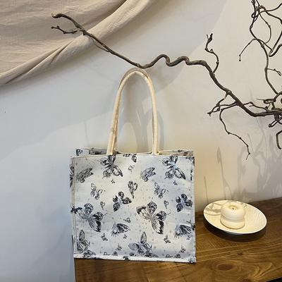 Borsa Tote Casual e alla Moda in Stile Cinese Grande Capacità Monospalla da Sottobraccio per il Pendolarismo