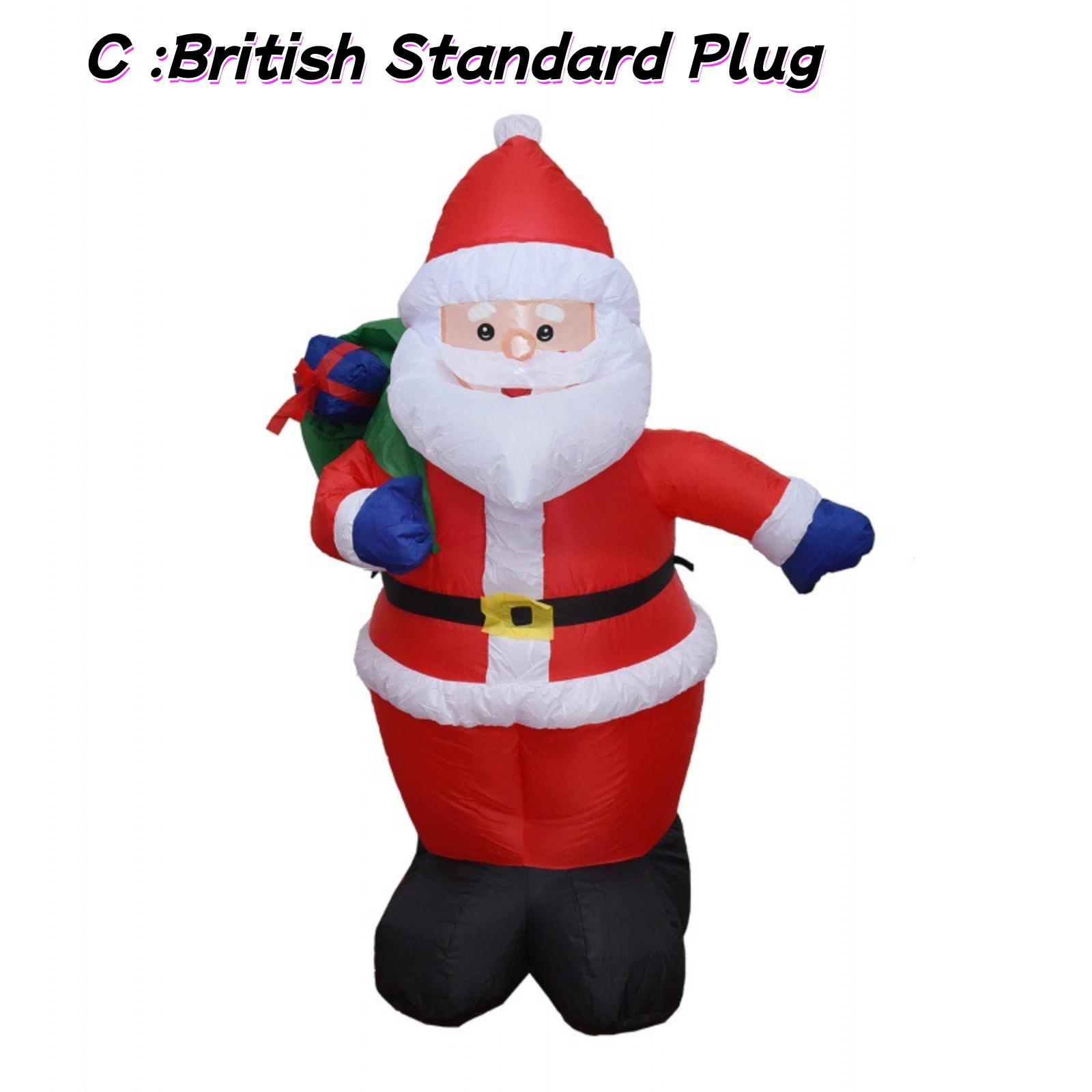 

Рождественские надувные украшения - 1,2 м Надувной Санта со светодиодной подсветкой для помещения и улицы, садовое украшение, рождественская надувная модель