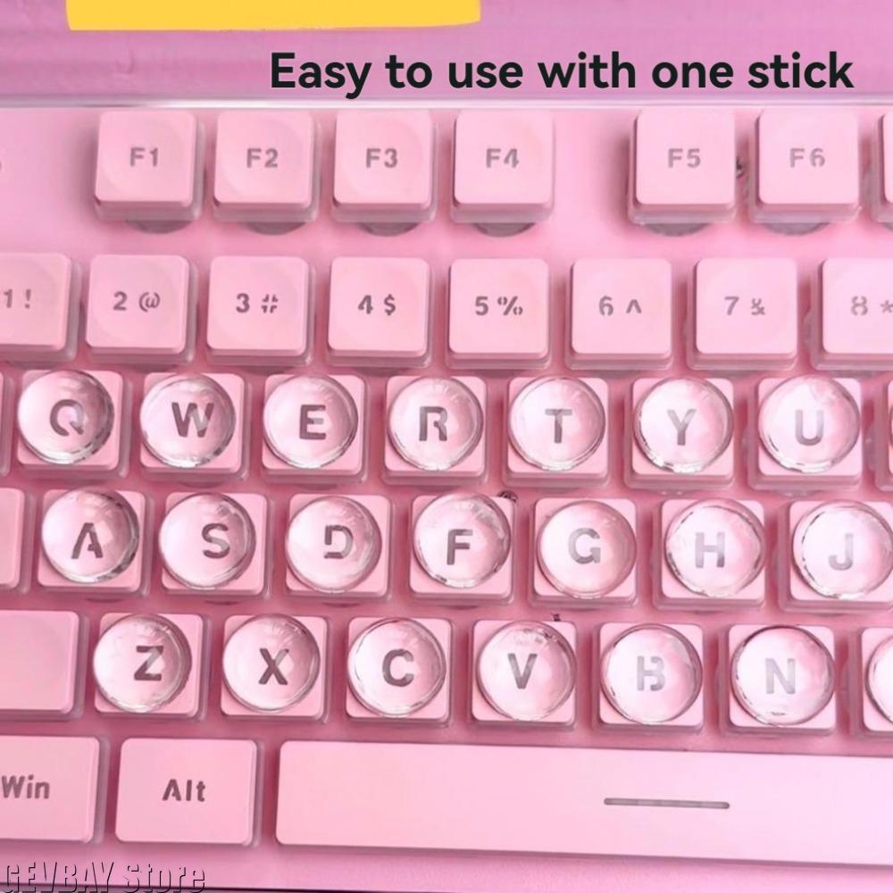 Long Nails Suitable Keyboard Stickers with Raised Pad Magnified Letter Typing Protective Cover for Glass Keyboards Accessories
