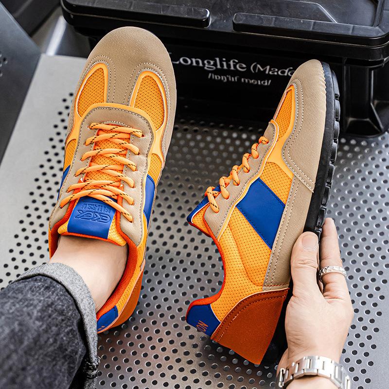 

2025 лето новая мужская обувь дышащая сетчатая обувь из летучего трикотажа кампусный стиль модная популярная студенческая обувь повседневная обувь 39