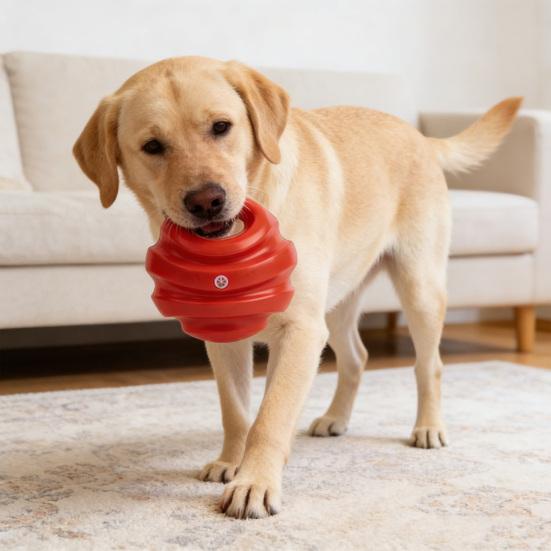 Kettlebell Dog Chew Toy Interactive Dog Toy Ball with Handle Teeth Cleaning Toy for Dogs Toss And Fetch Play Training